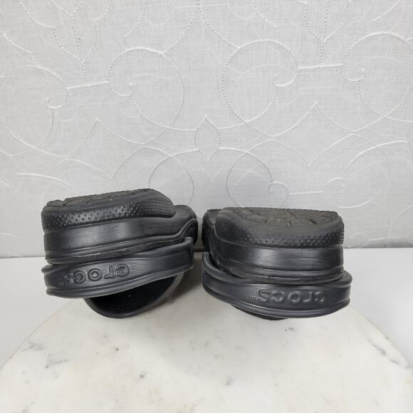 Crocs Baya Clog Sandals  M7/ W9‎ Black Spell Out Waterproof Lightweight Crossite - Picture 10 of 13